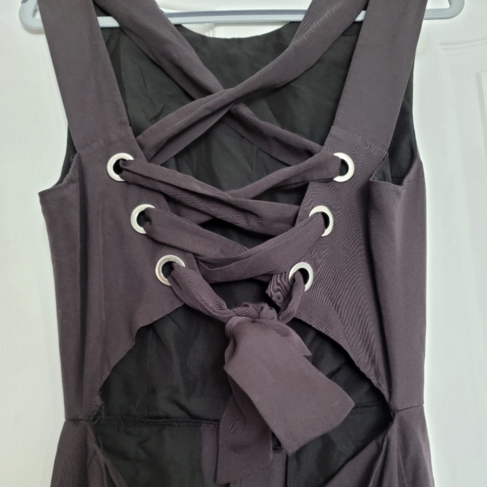 Black corset back jumpsuit